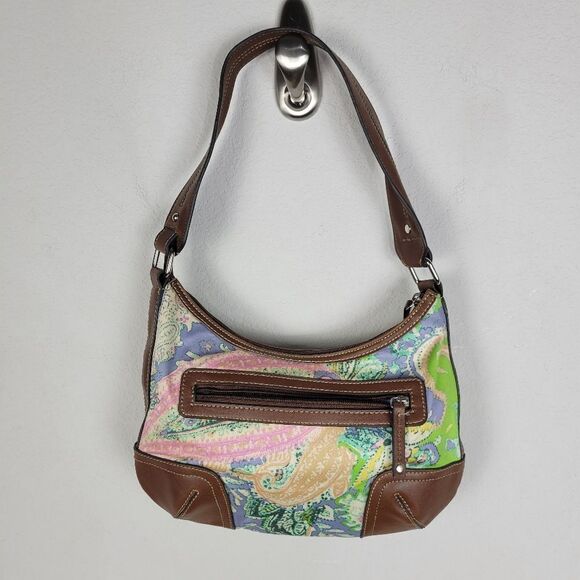 Chaps Pastel Paisley Print Shoulder Bag‎ - Picture 2 of 15